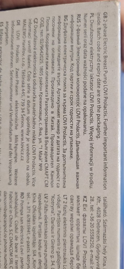 Lovi elektroniczny odciągacz pokarmu